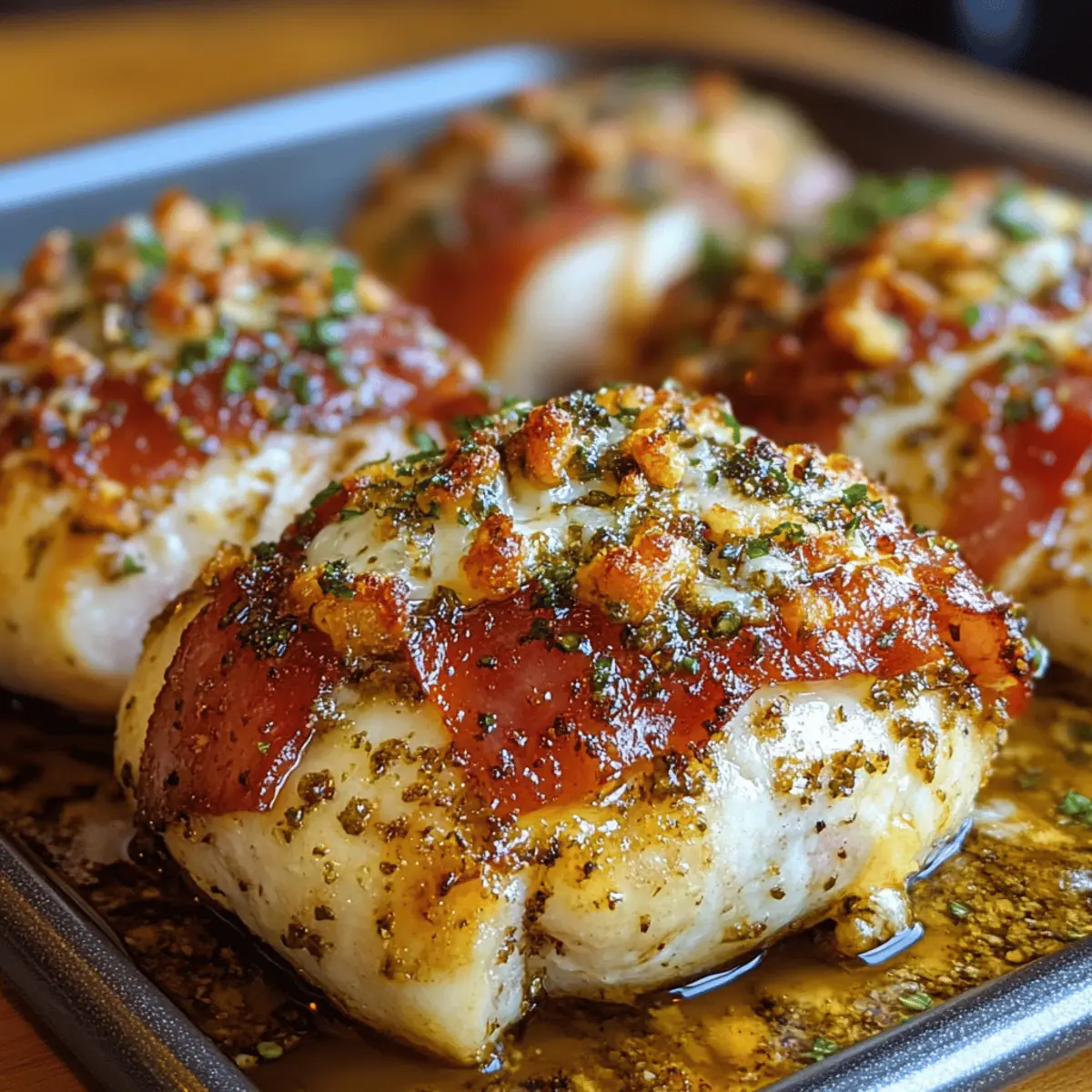 Bacon-Wrapped Garlic Parmesan Chicken