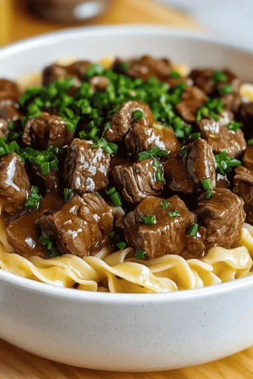 Beef Tips and Noodles