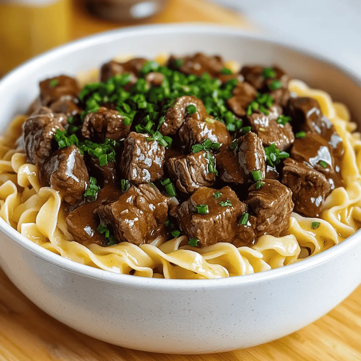 Beef Tips and Noodles