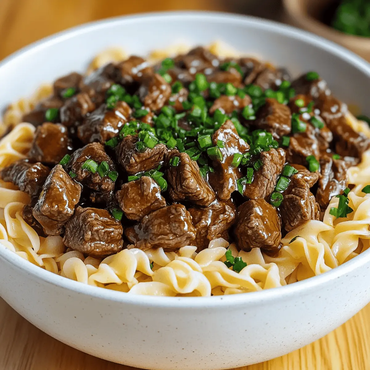 Beef Tips and Noodles