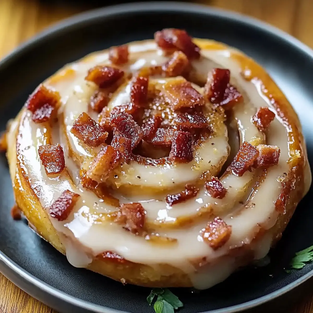 Bourbon Maple Beef Bacon Cinnamon Rolls
