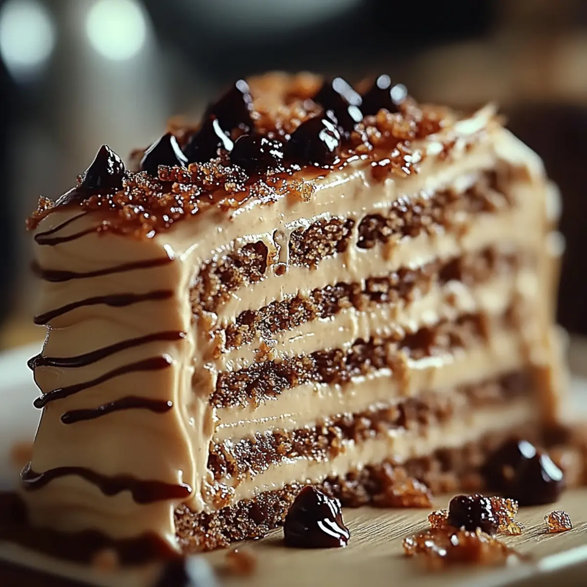 Caramel Coffee Buttercream Cake