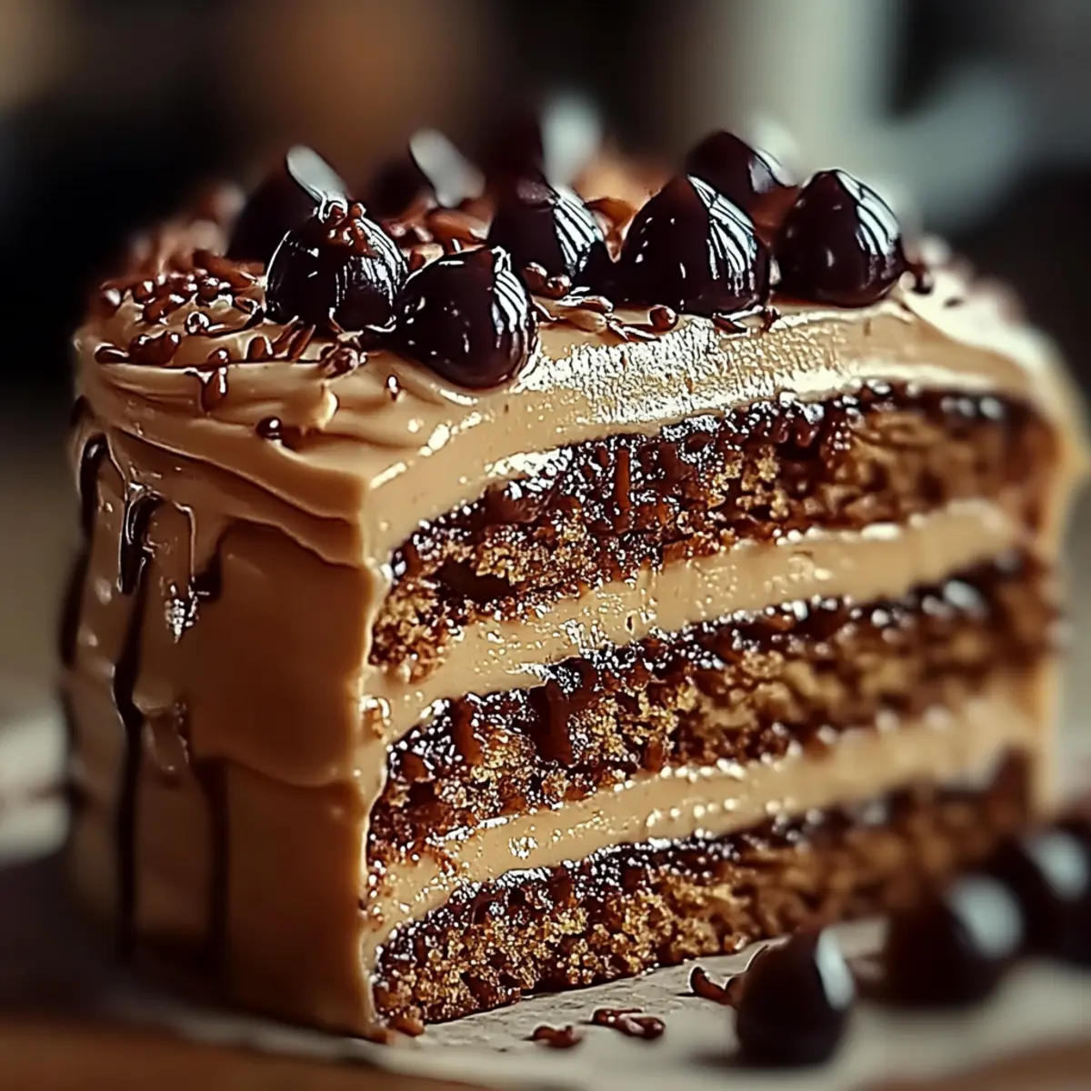 Caramel Coffee Buttercream Cake