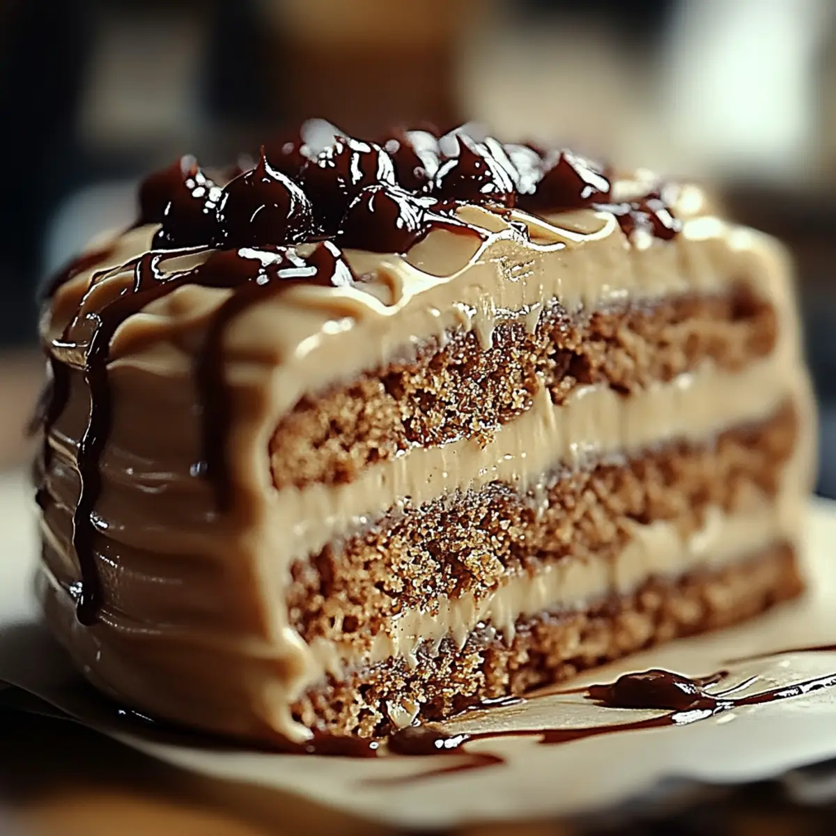 Caramel Coffee Buttercream Cake