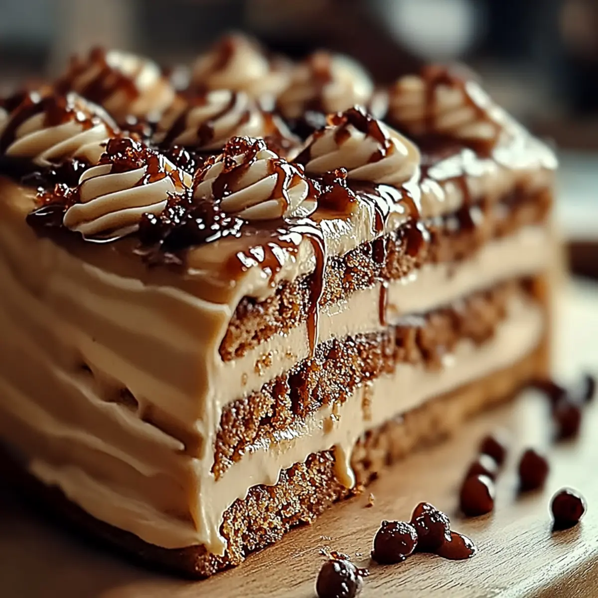 Caramel Coffee Buttercream Cake