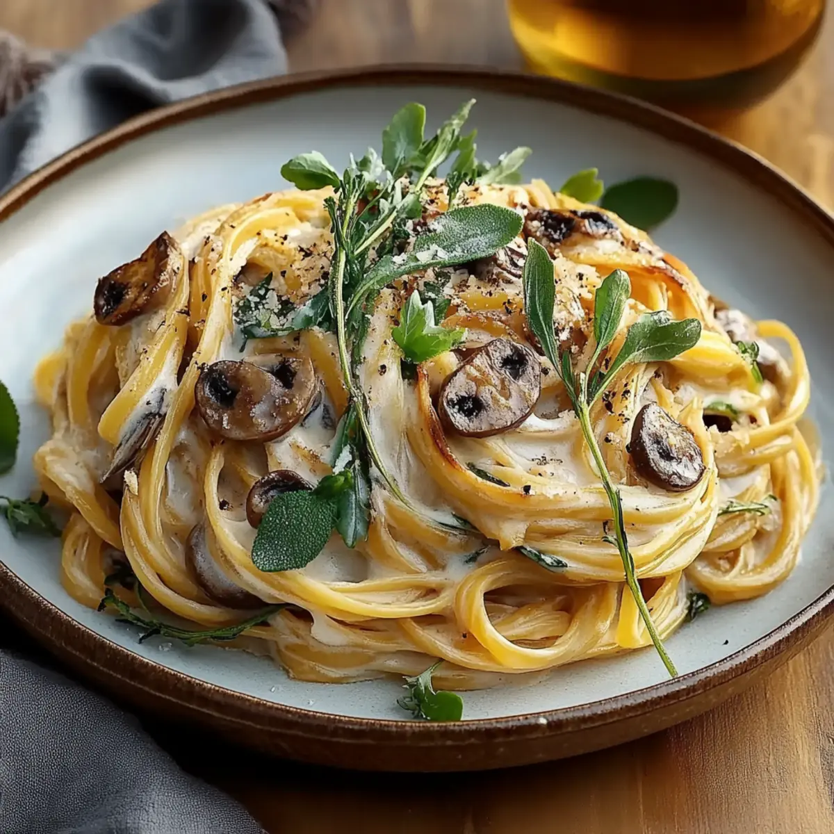 Caramelized Leek and Mushroom Gruyere Pasta