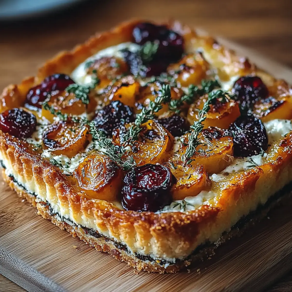 Caramelized Onion Butternut Squash Tart