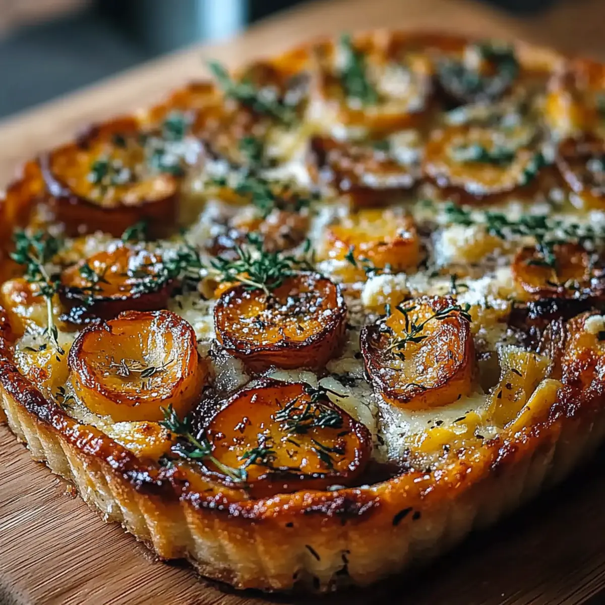 Caramelized Onion Butternut Squash Tart