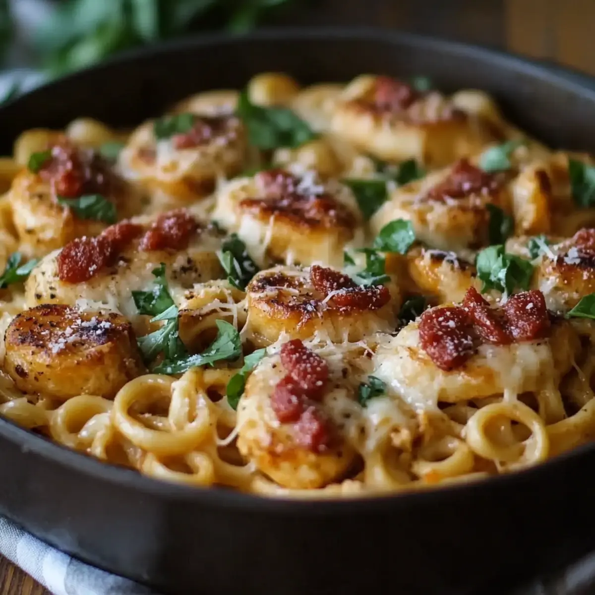 Chicken Apple Sausage One Pan Pasta