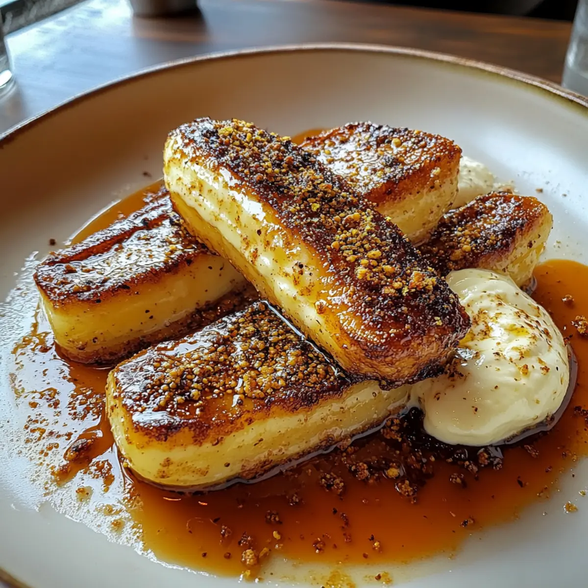 Fried Bananas with Cinnamon Butter Sauce
