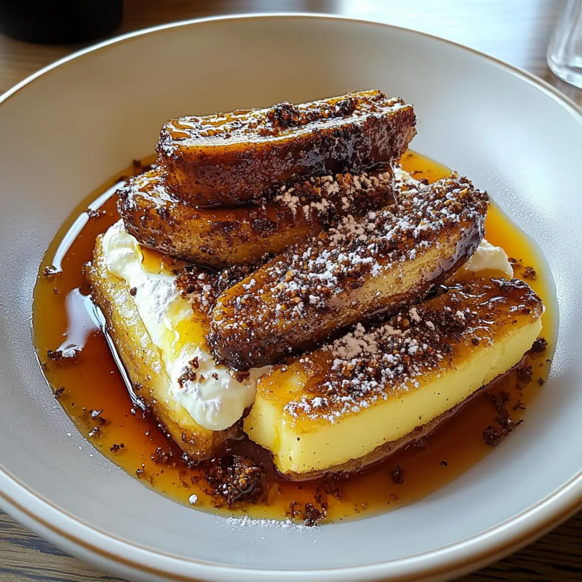 Fried Bananas with Cinnamon Butter Sauce
