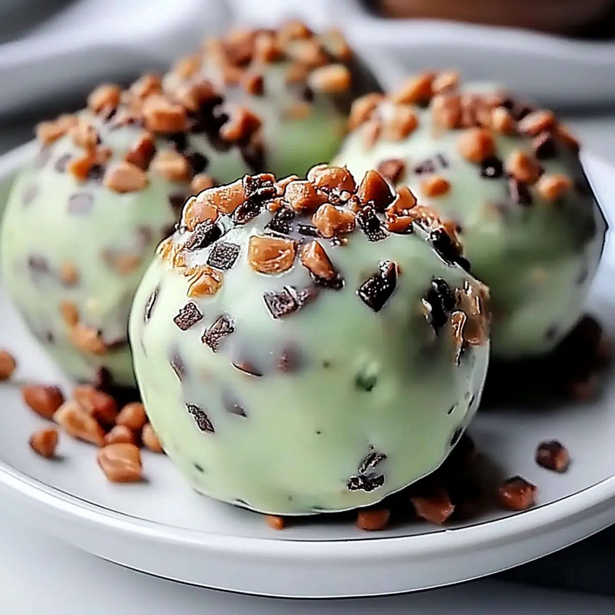 Mint Chocolate Chip Protein Balls