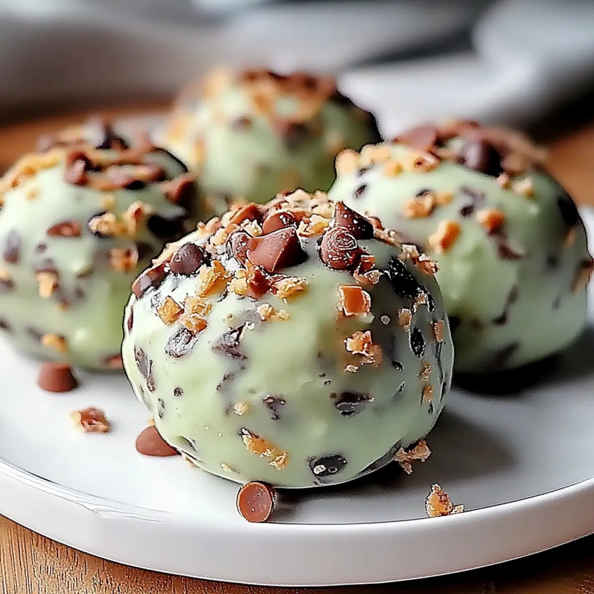 Mint Chocolate Chip Protein Balls