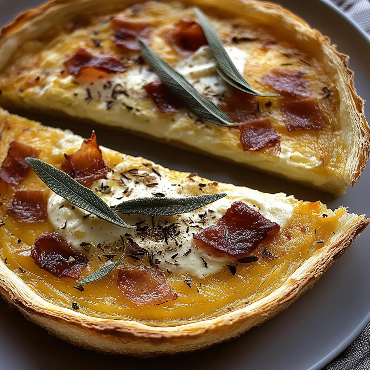 Pumpkin Ricotta & Caramelized Onion Tart