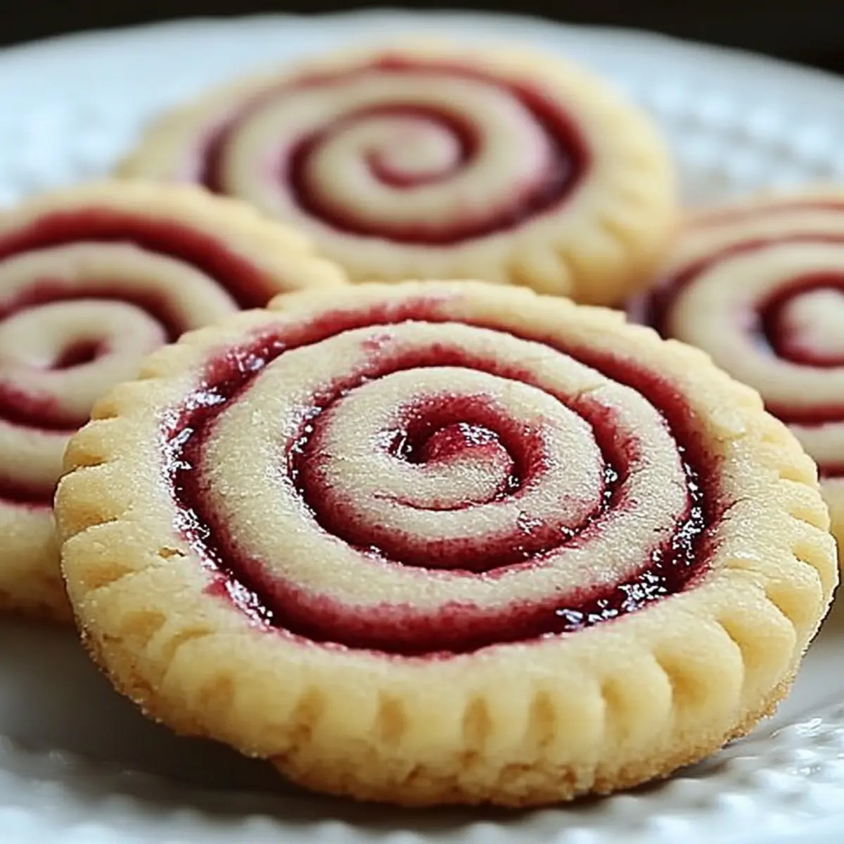 Raspberry Swirl Shortbread Cookies