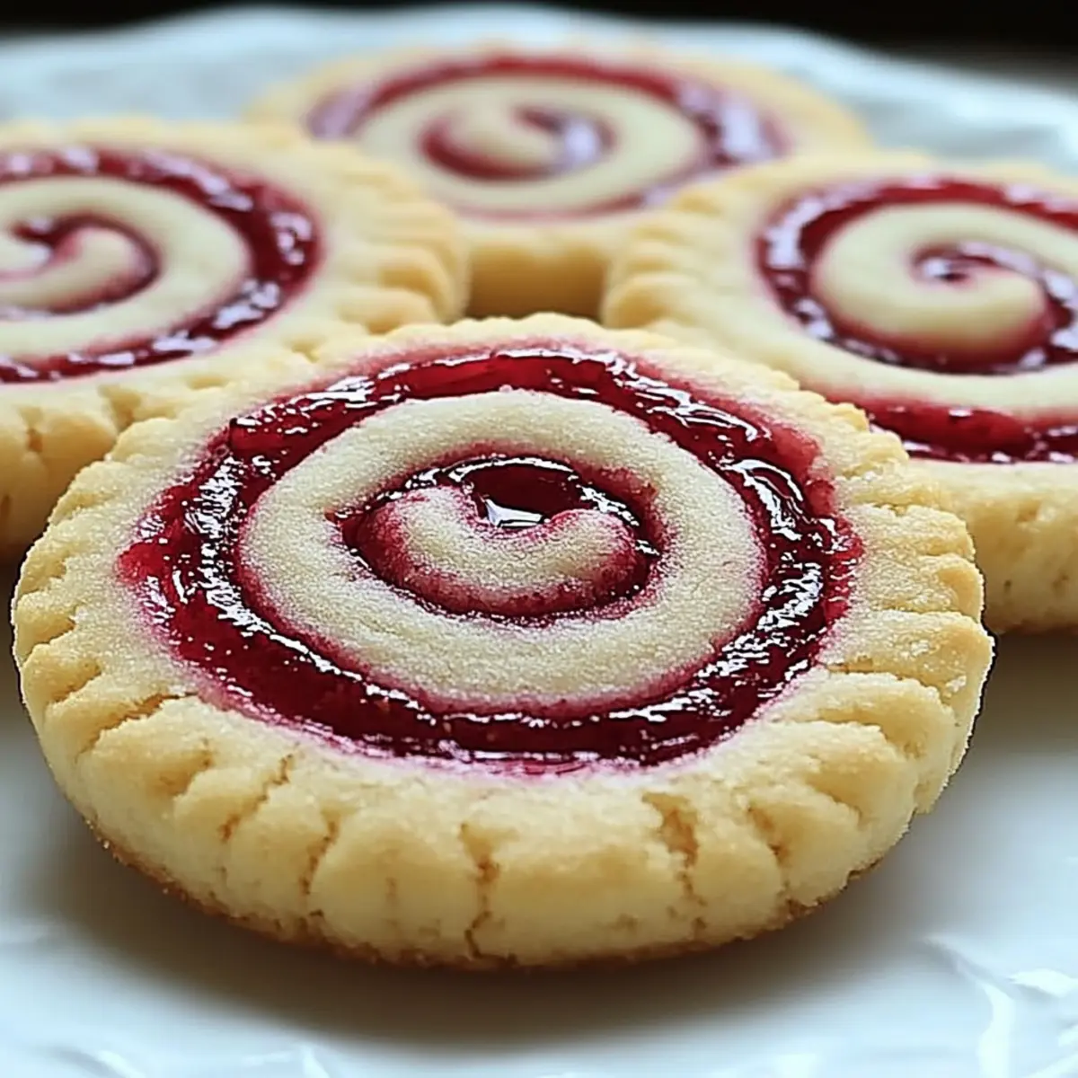 Raspberry Swirl Shortbread Cookies