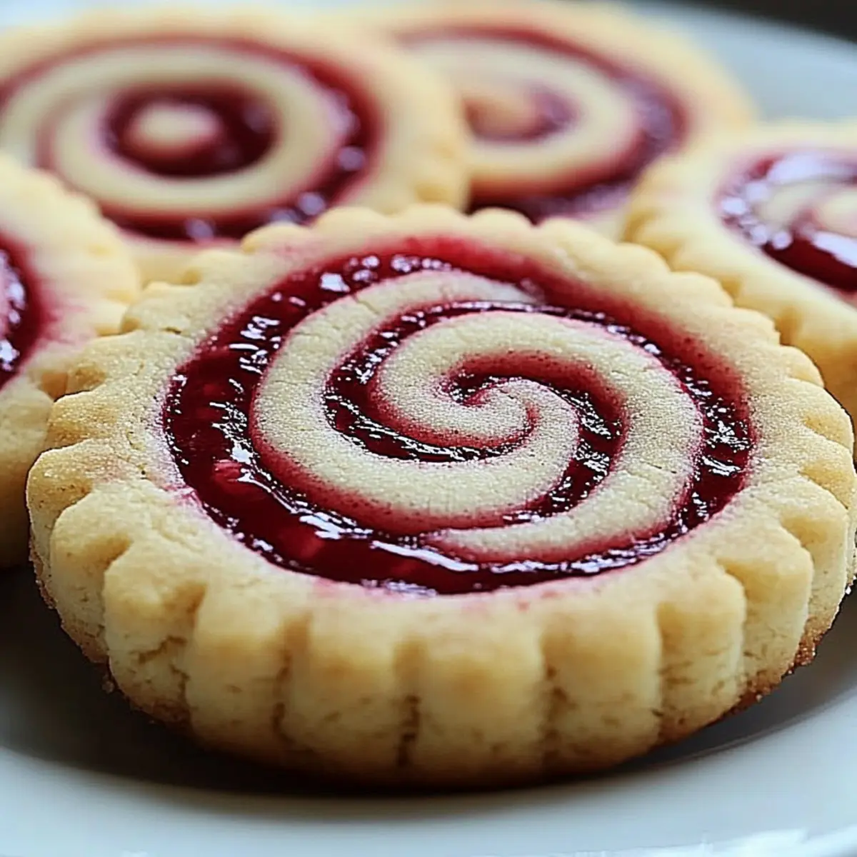 Raspberry Swirl Shortbread Cookies