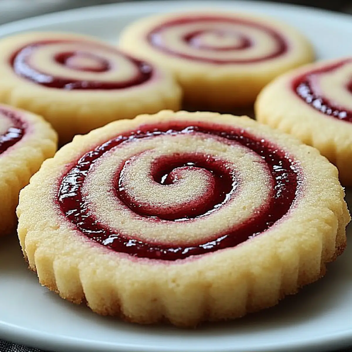 Raspberry Swirl Shortbread Cookies
