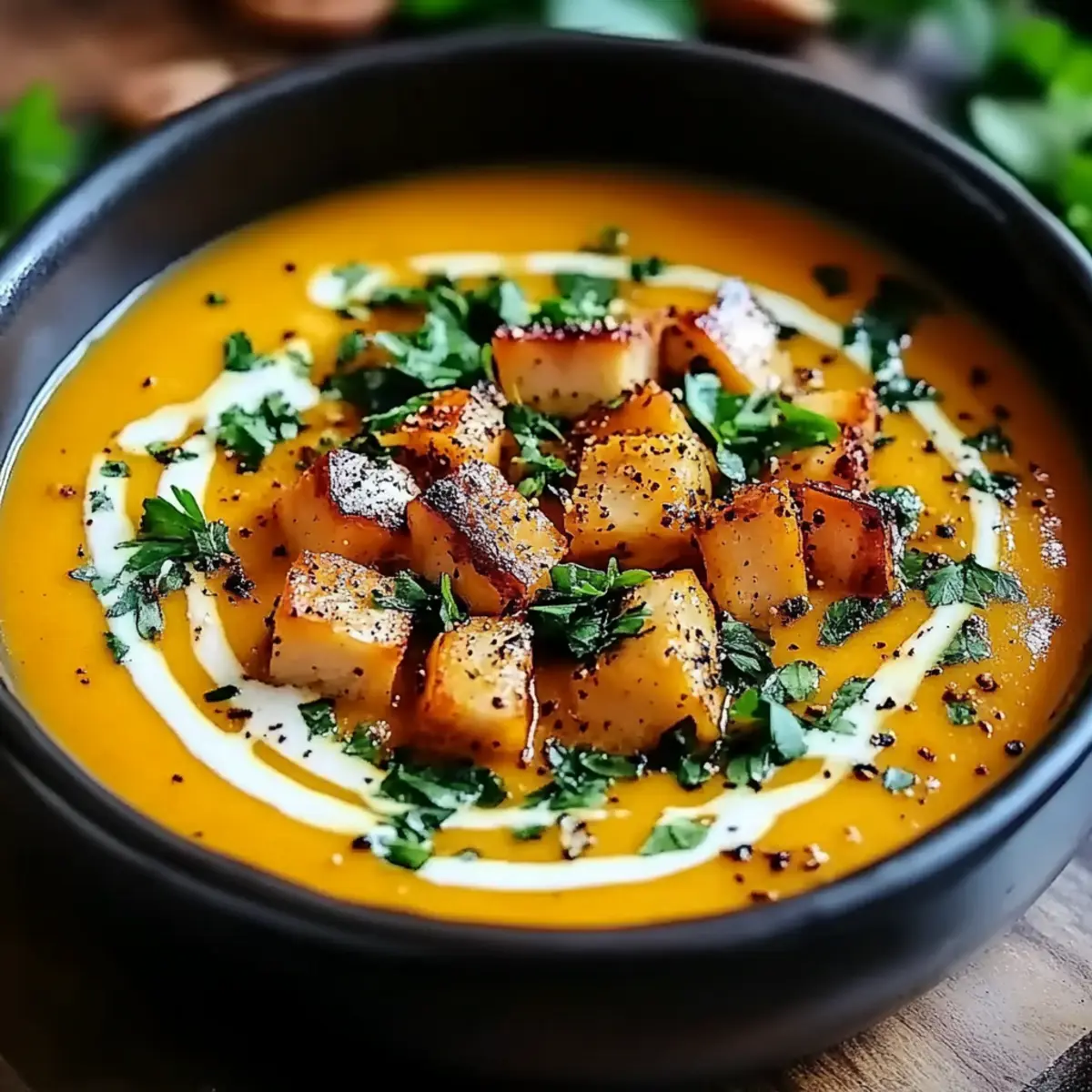 Spicy Butternut Squash Sweet Potato Soup
