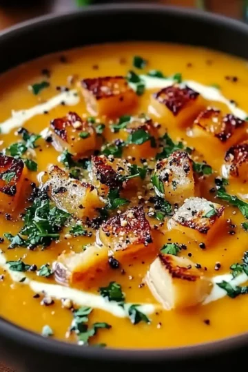 Spicy Butternut Squash Sweet Potato Soup