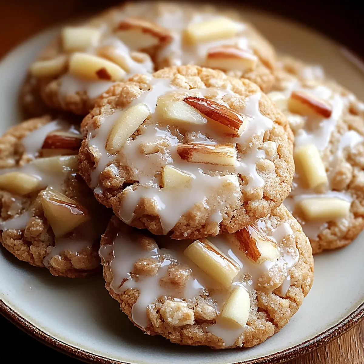 Apple Cinnamon Cookies with Maple Glaze