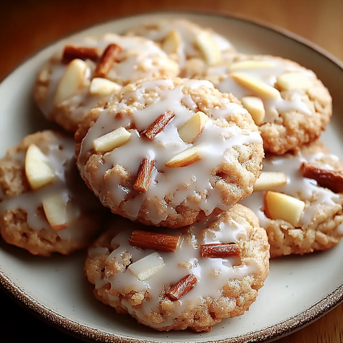Apple Cinnamon Cookies with Maple Glaze