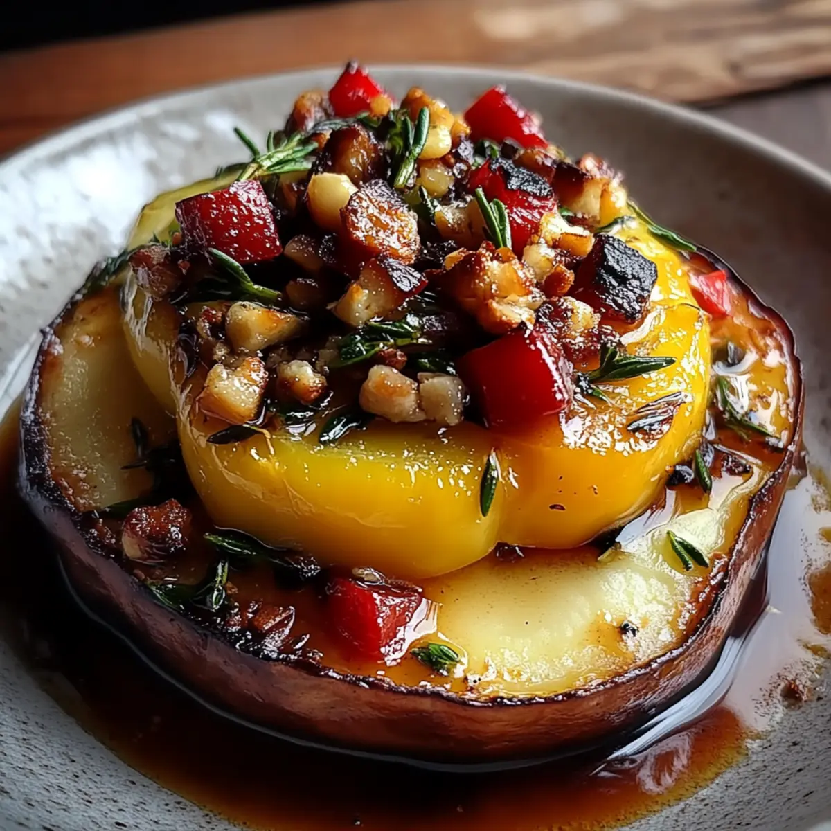 Apple Stuffed Acorn Squash