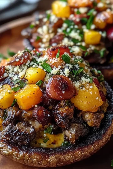 Autumn Harvest Stuffed Portobello Mushrooms