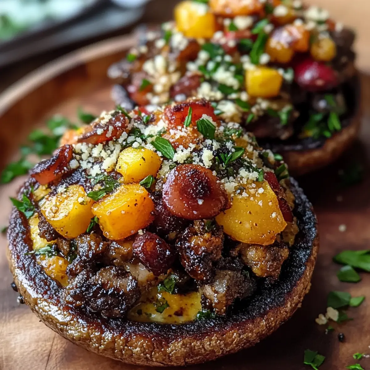 Autumn Harvest Stuffed Portobello Mushrooms