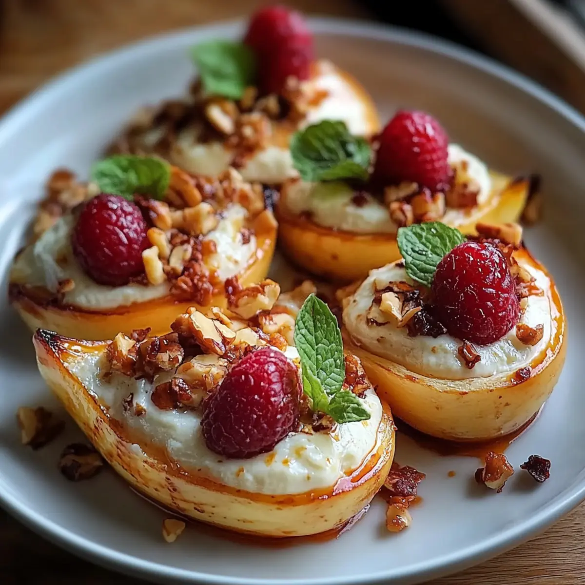 Baked Pears with Goat Cheese, Honey, and Cranberries