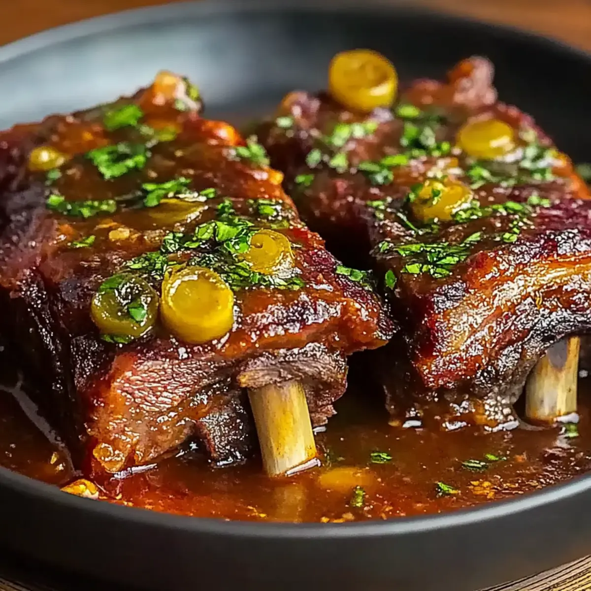 Beef Ribs with Tomato Sauce and Chipotle