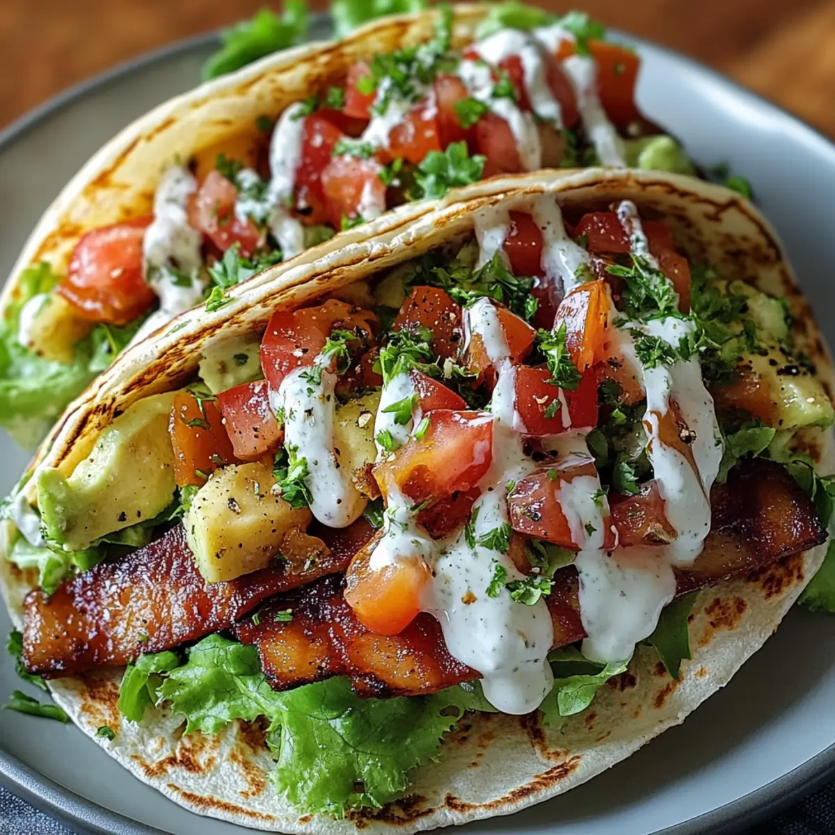 Blt Wraps With Sauce