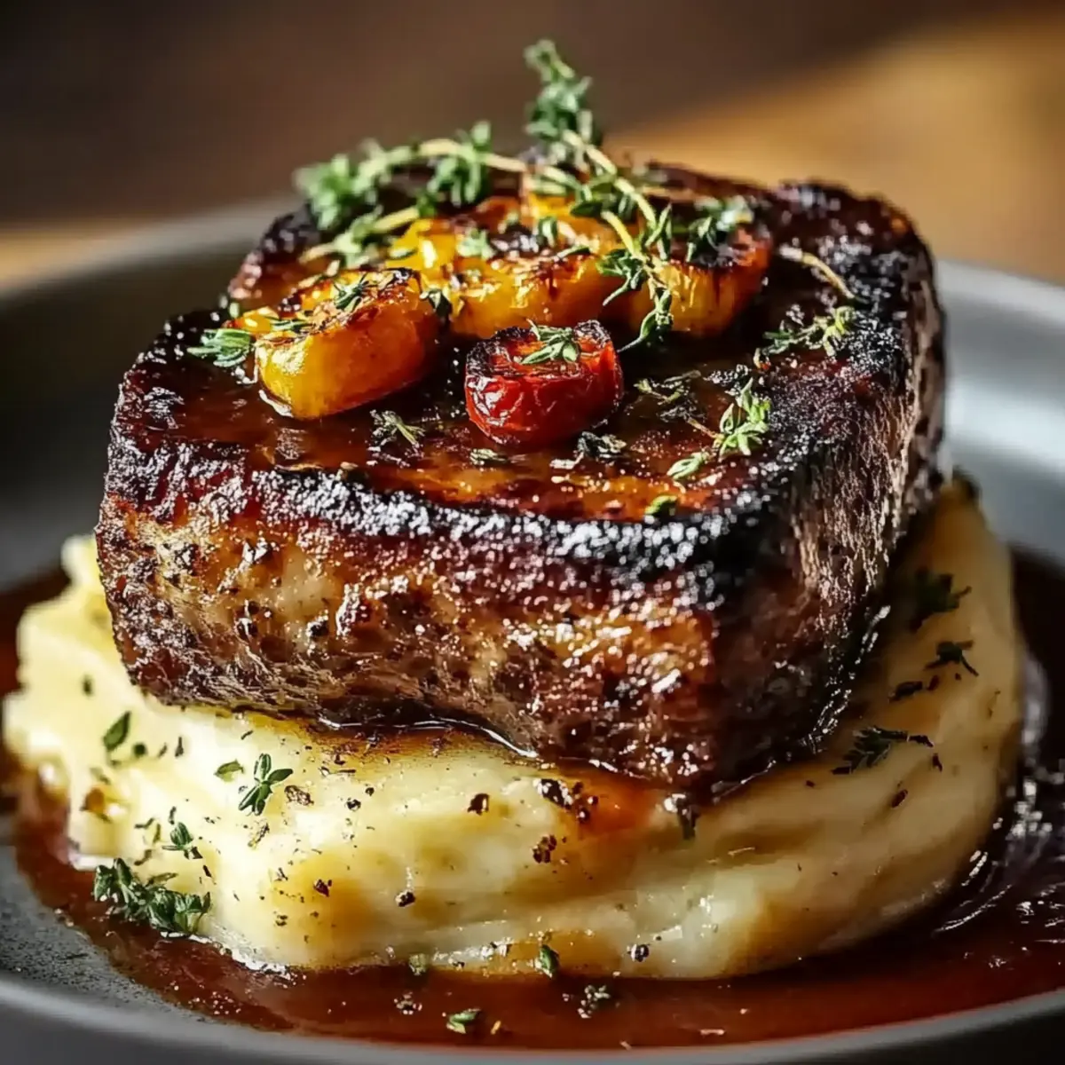 Braised Short Ribs with Mashed Potatoes