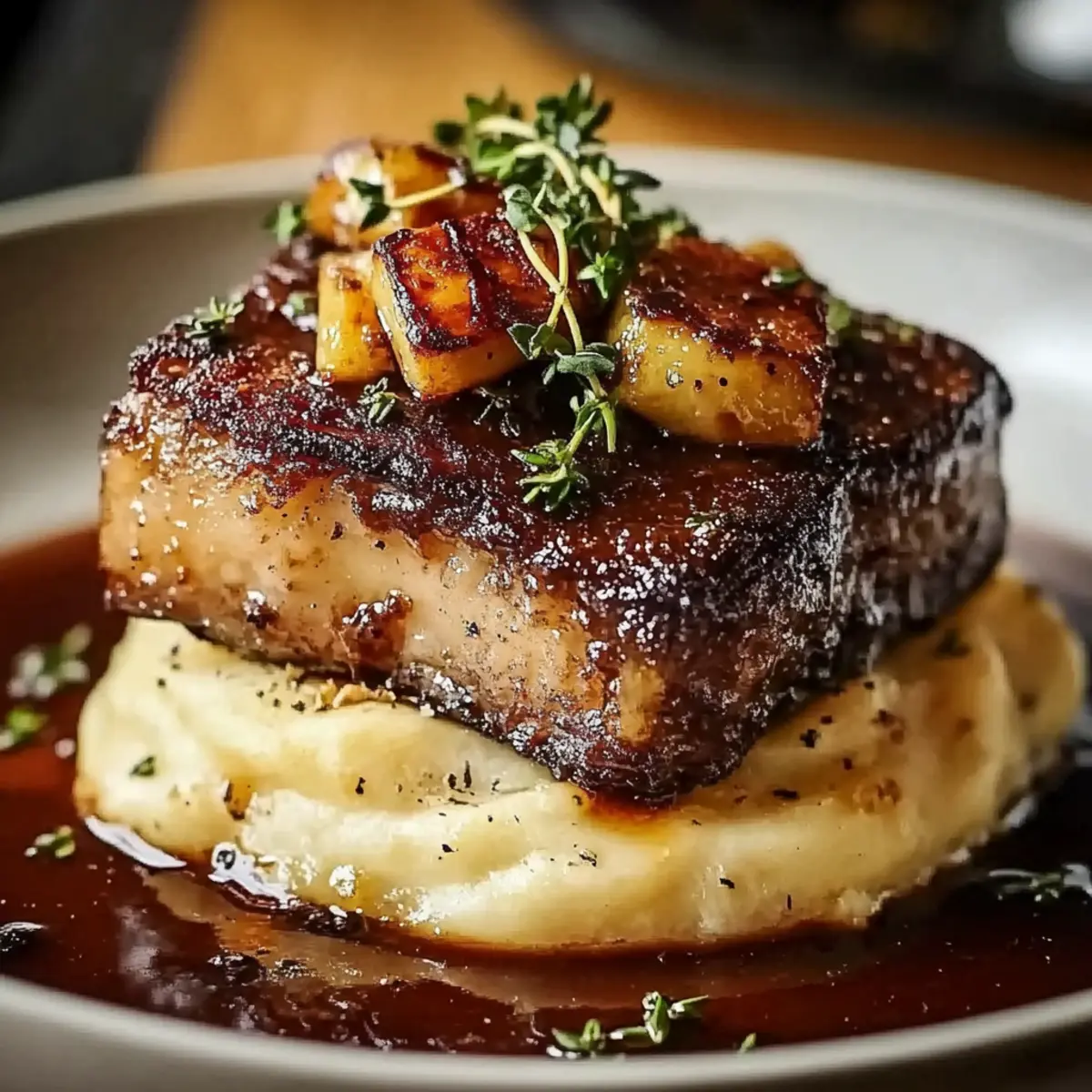Braised Short Ribs with Mashed Potatoes