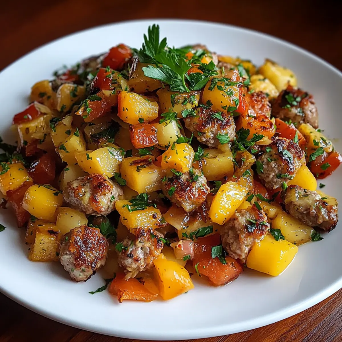 Butternut Squash and Apple Hash with Sausage