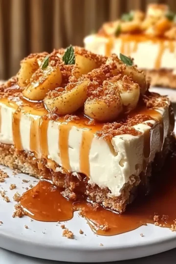 Caramel Apple Cheesecake Bars