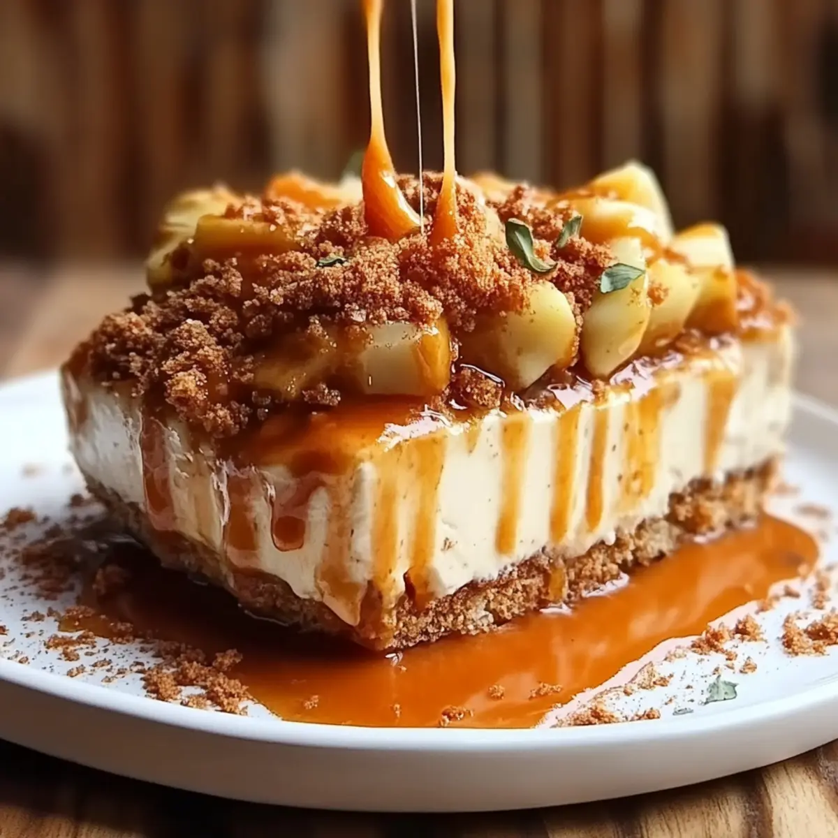 Caramel Apple Cheesecake Bars