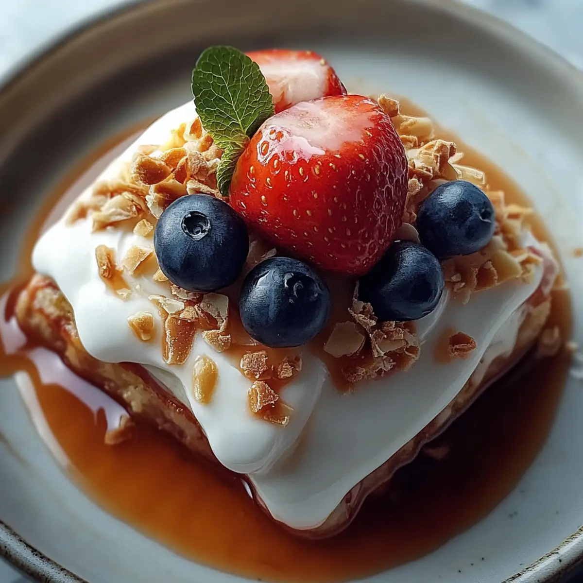 Caramel Crunch Cheesecake Fruit Salad