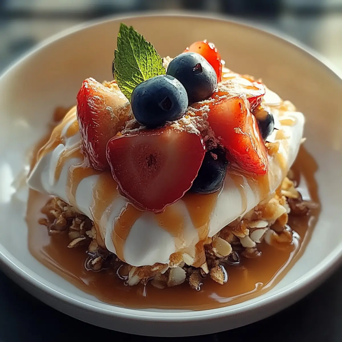 Caramel Crunch Cheesecake Fruit Salad