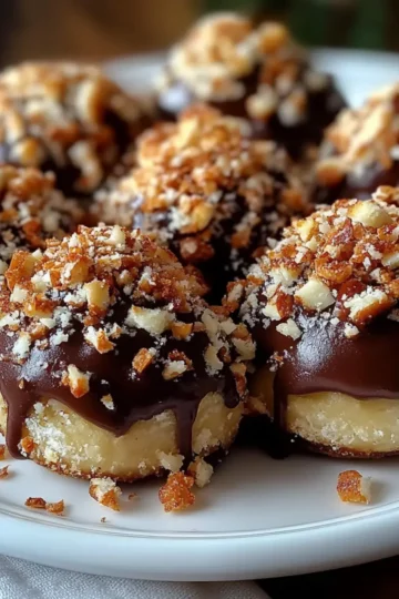 Chocolate-Dipped Bourbon Balls with a Nutty Crunch