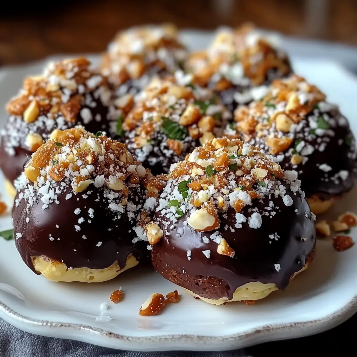 Chocolate-Dipped Bourbon Balls with a Nutty Crunch