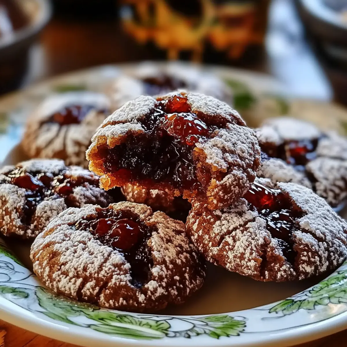 Chocolate Thumbprint Cookies