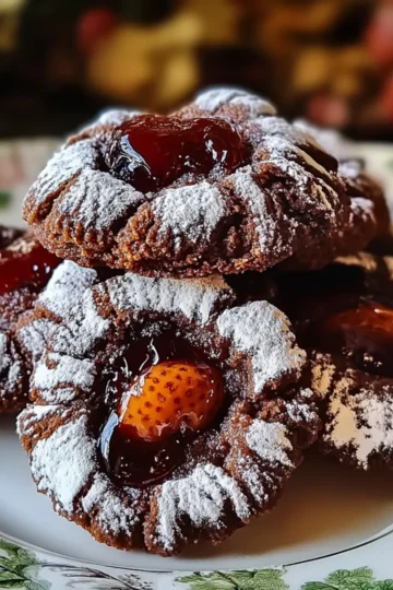 Chocolate Thumbprint Cookies