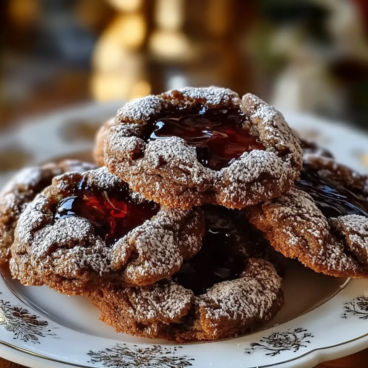 Chocolate Thumbprint Cookies