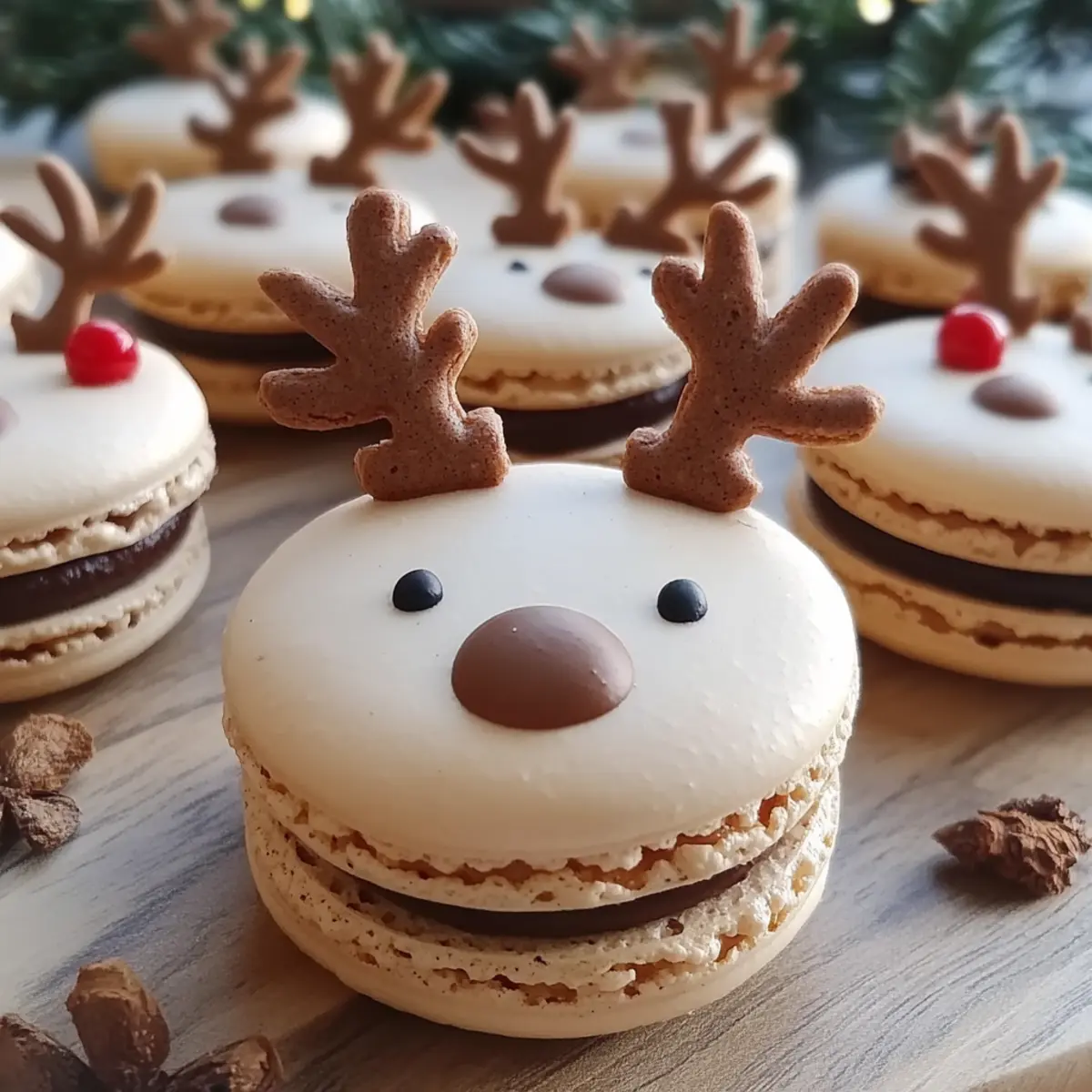 Christmas Reindeer Macarons