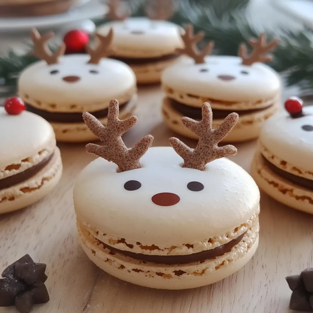 Christmas Reindeer Macarons