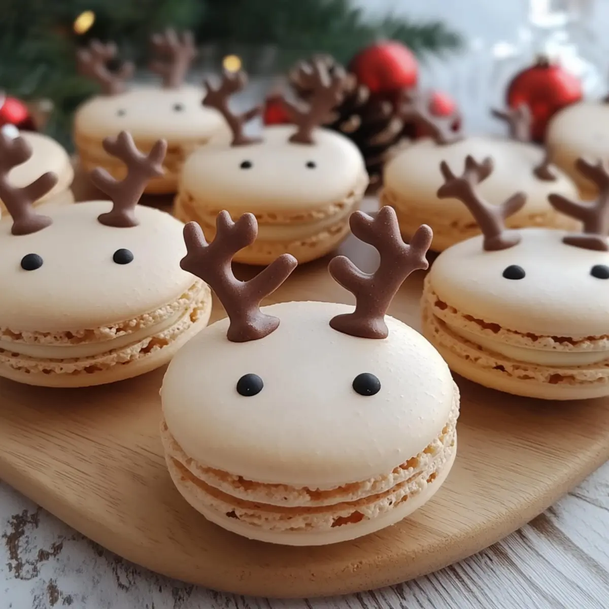 Christmas Reindeer Macarons