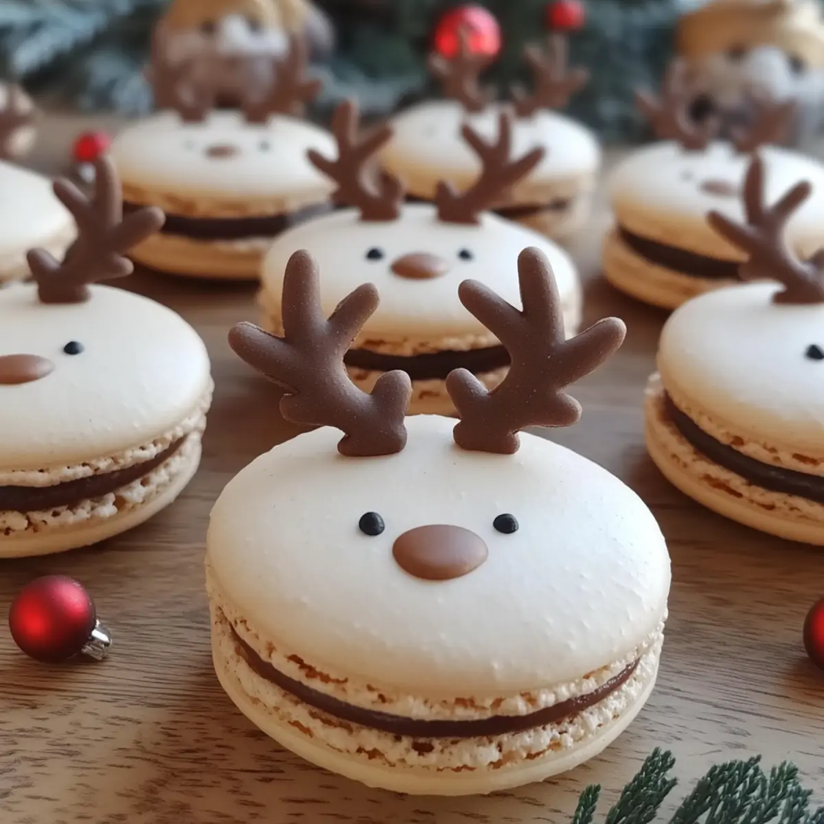 Christmas Reindeer Macarons