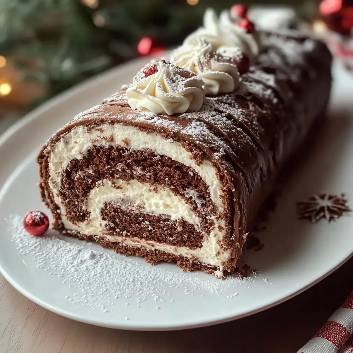 Christmas Yule Log Sheet Cake