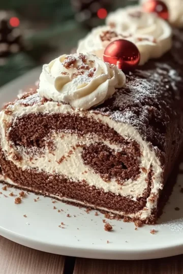 Christmas Yule Log Sheet Cake